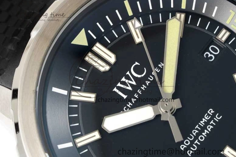 MIROTIME 1229 TechFriendly Aquatimer SS IW3290 RSF 1:1 Best Edition Black Dial on Black Rubber Strap A 7076